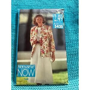 Butterick Sewing pattern 5420 suit top skirt sz 16-22